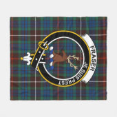 Clan Fraser jachtantenne van losse tartan geplakt Fleece Deken (Voorkant (Horizontaal))