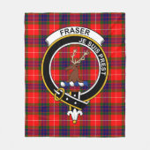 Clan Fraser Modern of Lovat Tartan Pset Fleece Deken (Voorkant)