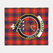 Clan Fraser Modern of Lovat Tartan Pset Fleece Deken (Voorkant (Horizontaal))