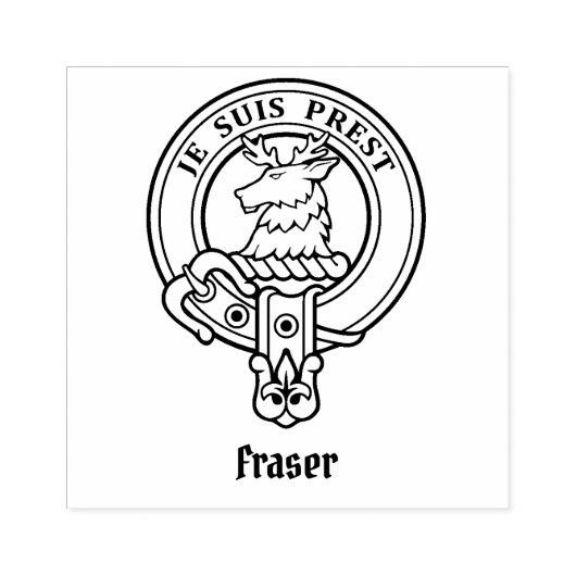 Clan Fraser of Lovat Crest Rubber Stamp Rubberstempel (Afrduk)
