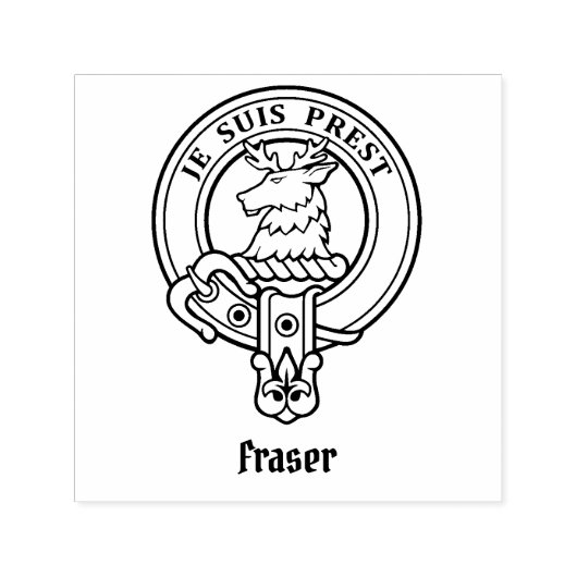 Clan Fraser of Lovat Crest Self-Inking Stamp Zelfinktende Stempel (Design)