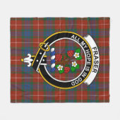 Clan Fraser Oude Tartan Plaid Fleece Deken (Voorkant (Horizontaal))