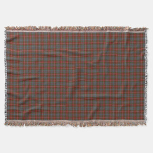 Clan Fraser Reproductie Tartan Blauw en Rood Plaid Deken