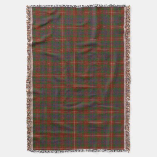 Clan Fraser Schotse Hoogland Tartan Deken (Voorkant Verticaal)