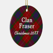 Clan Fraser Scottish Tartan Keramisch Ornament (Rechts)