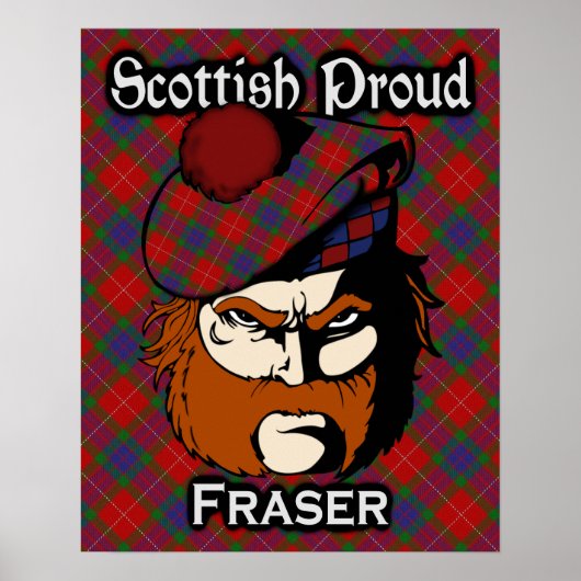 Clan Fraser Scottish Tartan Poster (Voorkant)