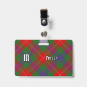 Clan Fraser Tartan Badge (Voorzijde met clip)