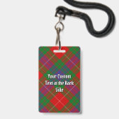 Clan Fraser Tartan Badge (Achterkant met lanyard)