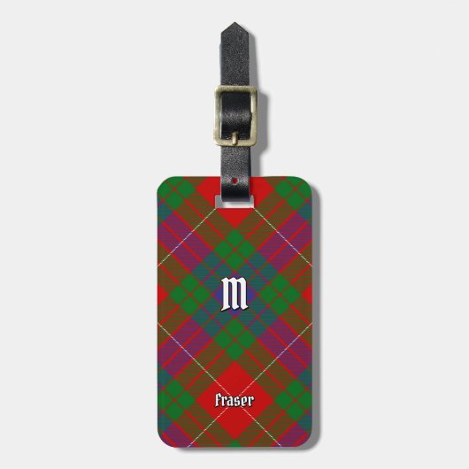 Clan Fraser Tartan Bagagelabel (Voorkant verticaal)