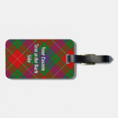 Clan Fraser Tartan Bagagelabel (Achterkant horizontaal)