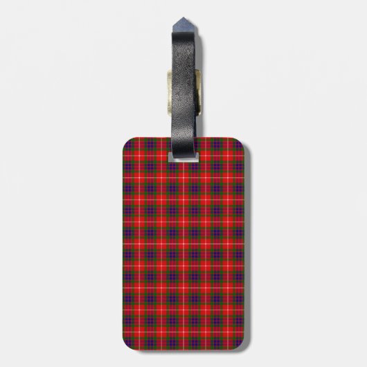 Clan Fraser Tartan Bagagelabel (Achterkant verticaal)