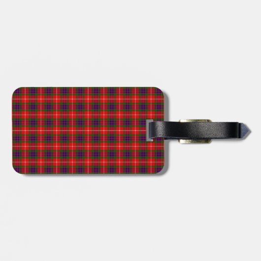 Clan Fraser Tartan Bagagelabel (Achterkant horizontaal)