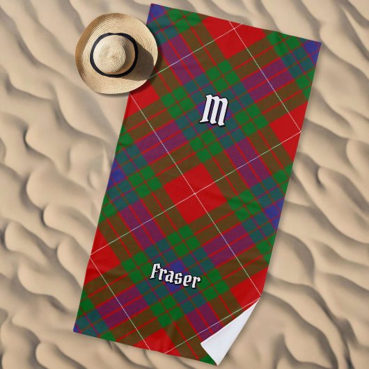 Clan Fraser Tartan Beach Towel Strandlaken
