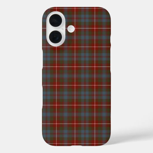 Clan Fraser Tartan Dark Red en Blue Pset Case-Mate iPhone Case (Achterkant)