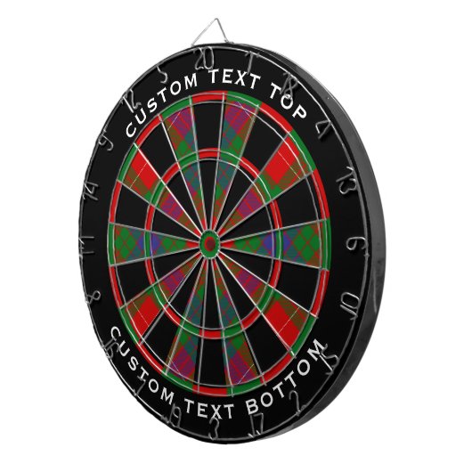 Clan Fraser Tartan Dart Board Dartbord (Voorkant Rechts)