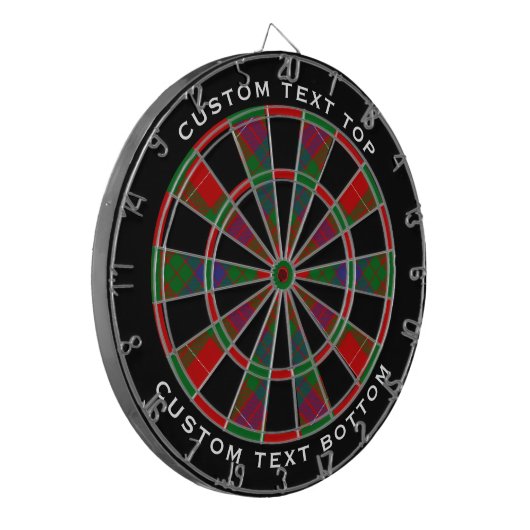 Clan Fraser Tartan Dart Board Dartbord (Voorkant Links)