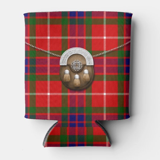 Clan Fraser Tartan en Sporran Blikjeskoeler (Voorkant)