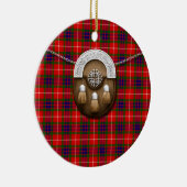 Clan Fraser Tartan en Sporran Keramisch Ornament (Rechts)