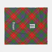 Clan Fraser Tartan Fleece Blanket (Voorkant (Horizontaal))