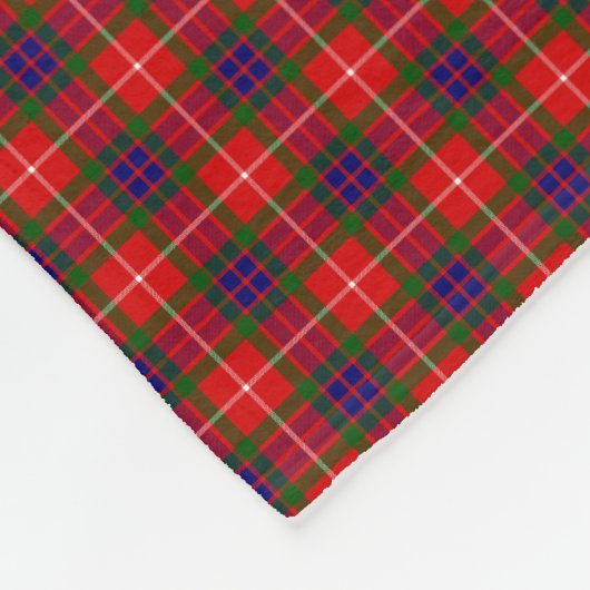 Clan Fraser Tartan Fleece Deken (Hoek)