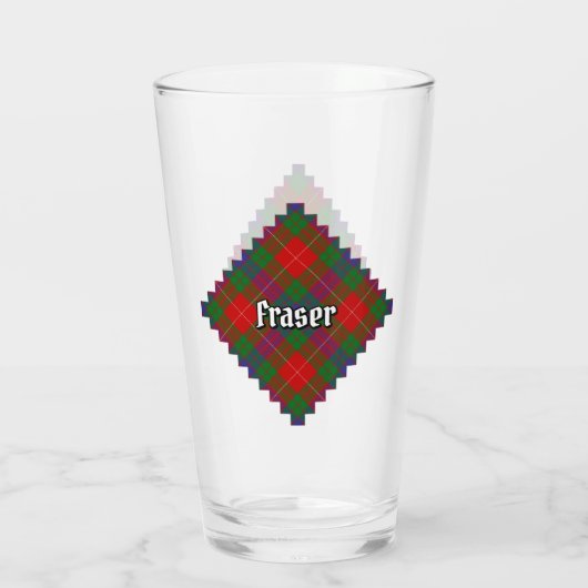 Clan Fraser Tartan Glass Glas (Achterkant)