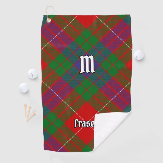 Clan Fraser Tartan Golf Towel Golfhanddoek (Insitu)