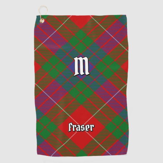 Clan Fraser Tartan Golf Towel Golfhanddoek (Voorkant)