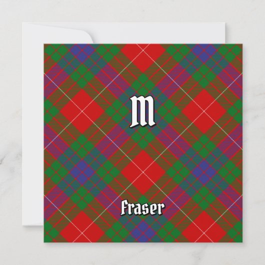 Clan Fraser Tartan Kaart (Voorkant)