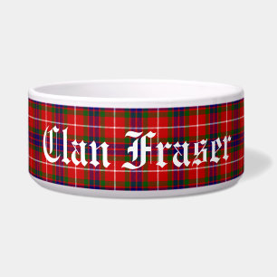 Clan Fraser Tartan Plaid Aangepaste Hondenbak Voerbakje