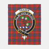 Clan Fraser Tartan Pset Fleece Deken (Voorkant)