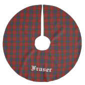 Clan Fraser Tartan Pset Tree Skirt Kerstboom Rok (Voorkant)
