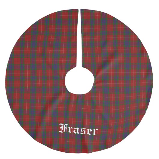 Clan Fraser Tartan Pset Tree Skirt Kerstboom Rok (Voorkant)
