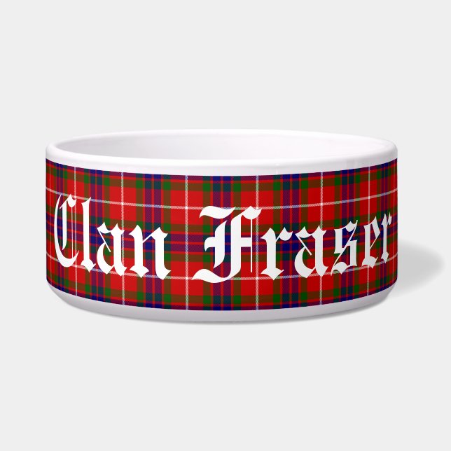 Clan Fraser Tartan Pset Voerbakje (Voorkant)