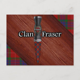 Clan Fraser Tartan Sgian Dubh Blade Briefkaart