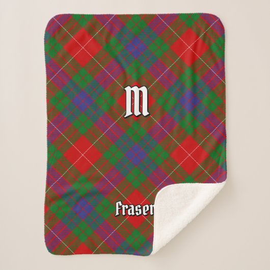 Clan Fraser Tartan Sherpa Blanket Sherpa Deken (Voorkant)