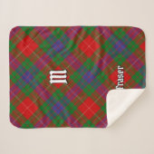 Clan Fraser Tartan Sherpa Blanket Sherpa Deken (Voorkant (horizontaal))