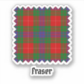 Clan Fraser Tartan Sticker (Voorkant)