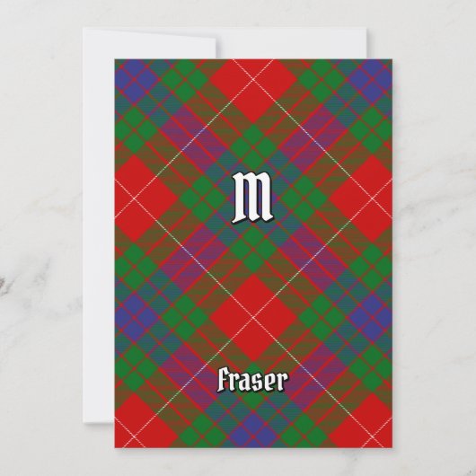 Clan Fraser Tartan Uitnodiging (Voorkant)