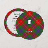 Clan Fraser Tartan Uitnodiging (Voorkant / Achterkant)