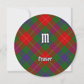 Clan Fraser Tartan Uitnodiging (Voorkant)