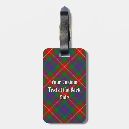 Clan Fraser van het Bagagelabel Lovat Tartan (Achterkant verticaal)