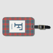 Clan Fraser van Lovat Ancient Tartan Monogrammed Bagagelabel (Voorkant (horizontaal))