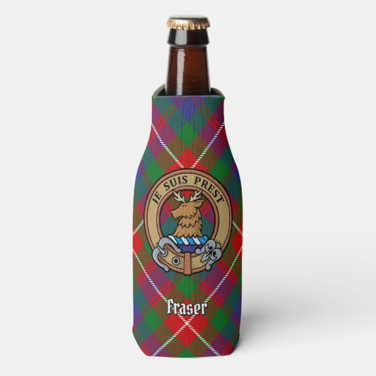 Clan Fraser van Lovat Crest Flesjeskoeler (Fles Voorkant)