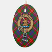 Clan Fraser van Lovat Crest Keramisch Ornament (Links)