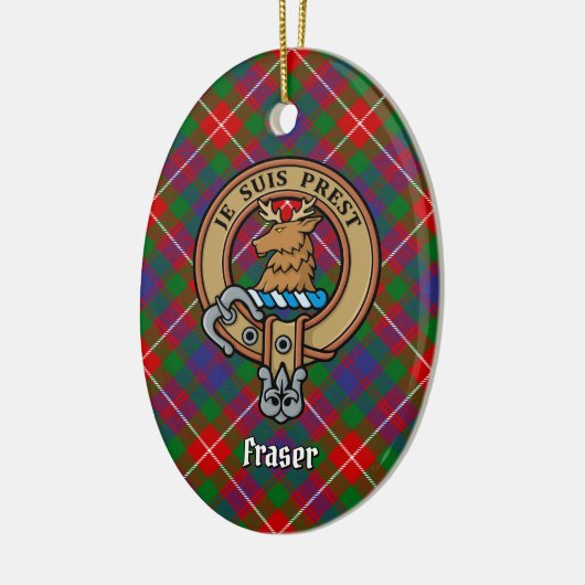 Clan Fraser van Lovat Crest Keramisch Ornament (Links)