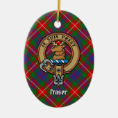 Clan Fraser van Lovat Crest Keramisch Ornament (Voorkant)
