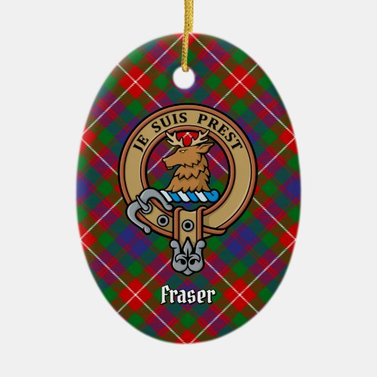 Clan Fraser van Lovat Crest Keramisch Ornament (Voorkant)
