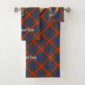 Clan Fraser van Lovat Crest over Tartan Bad Handdoek (Insitu)