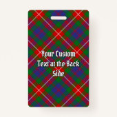 Clan Fraser van Lovat Crest over Tartan Badge (Achterkant)