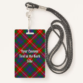 Clan Fraser van Lovat Crest over Tartan Badge (Achterkant met draagriem)